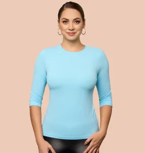 3/4 Sleeve Crew Neck Layering Top