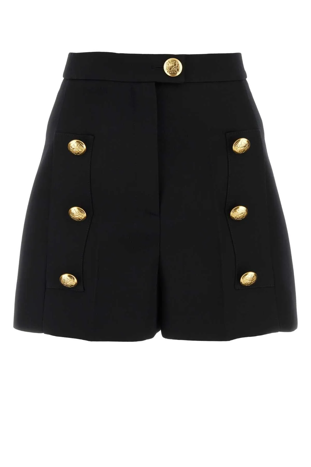 Alexander Mcqueen Black Wool Shorts