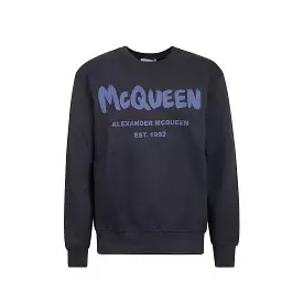 Alexander Mcqueen - Felpa in cotone con logo