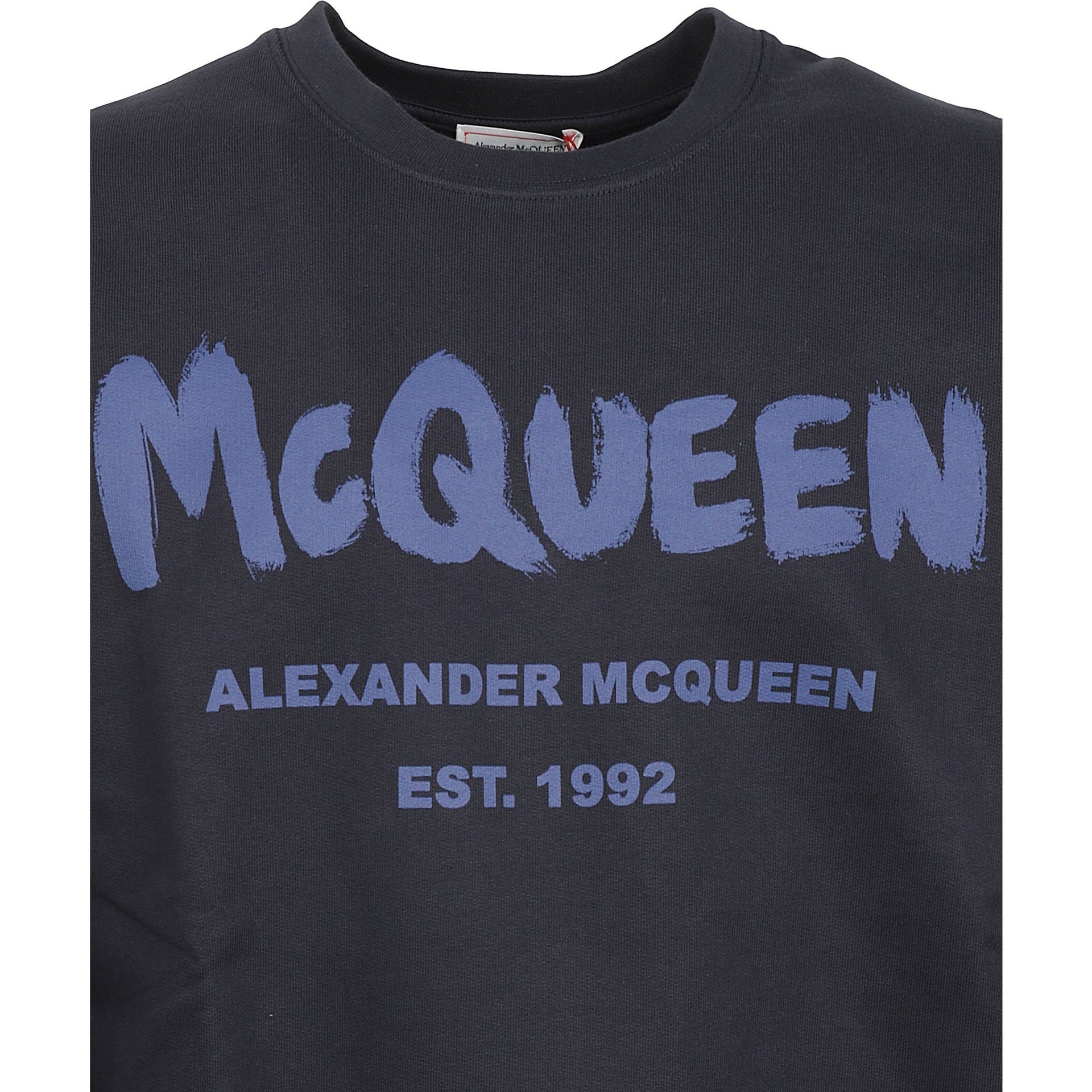 Alexander Mcqueen - Felpa in cotone con logo