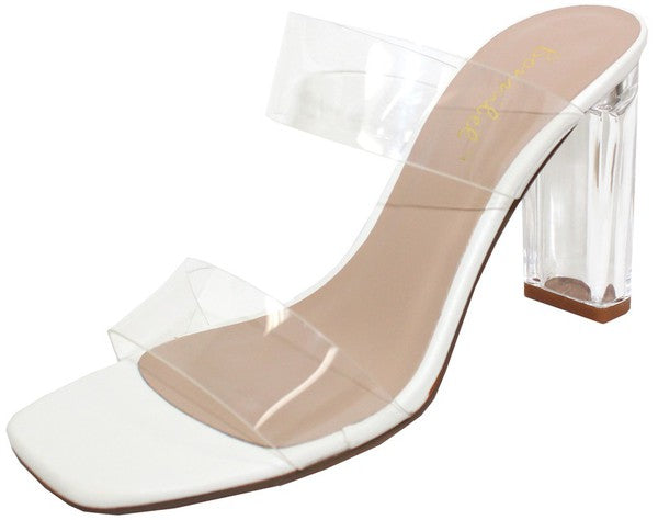 Amina Clear Open Toe Heels