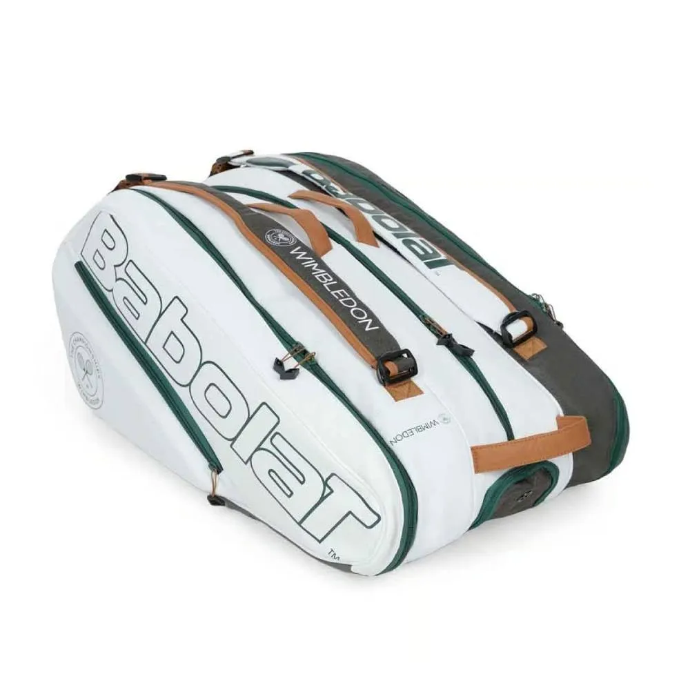 Babolat Pure Wimbledon 12R Tennis Kit Bag (White/Grey)