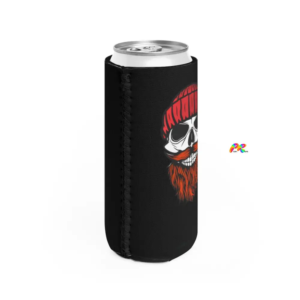 Beard and Beanie Slim Can Cooler