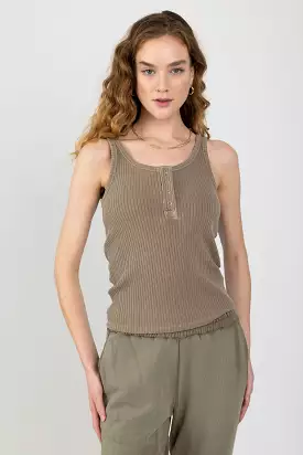 Bell Snap Tank in Pigment Java