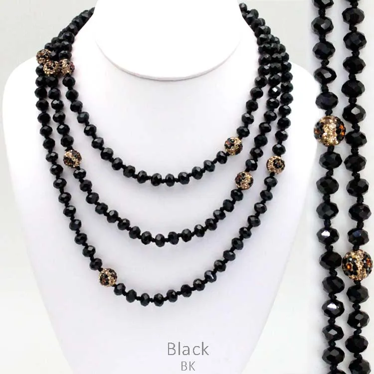 Black & Leopard Crystal Beaded 60