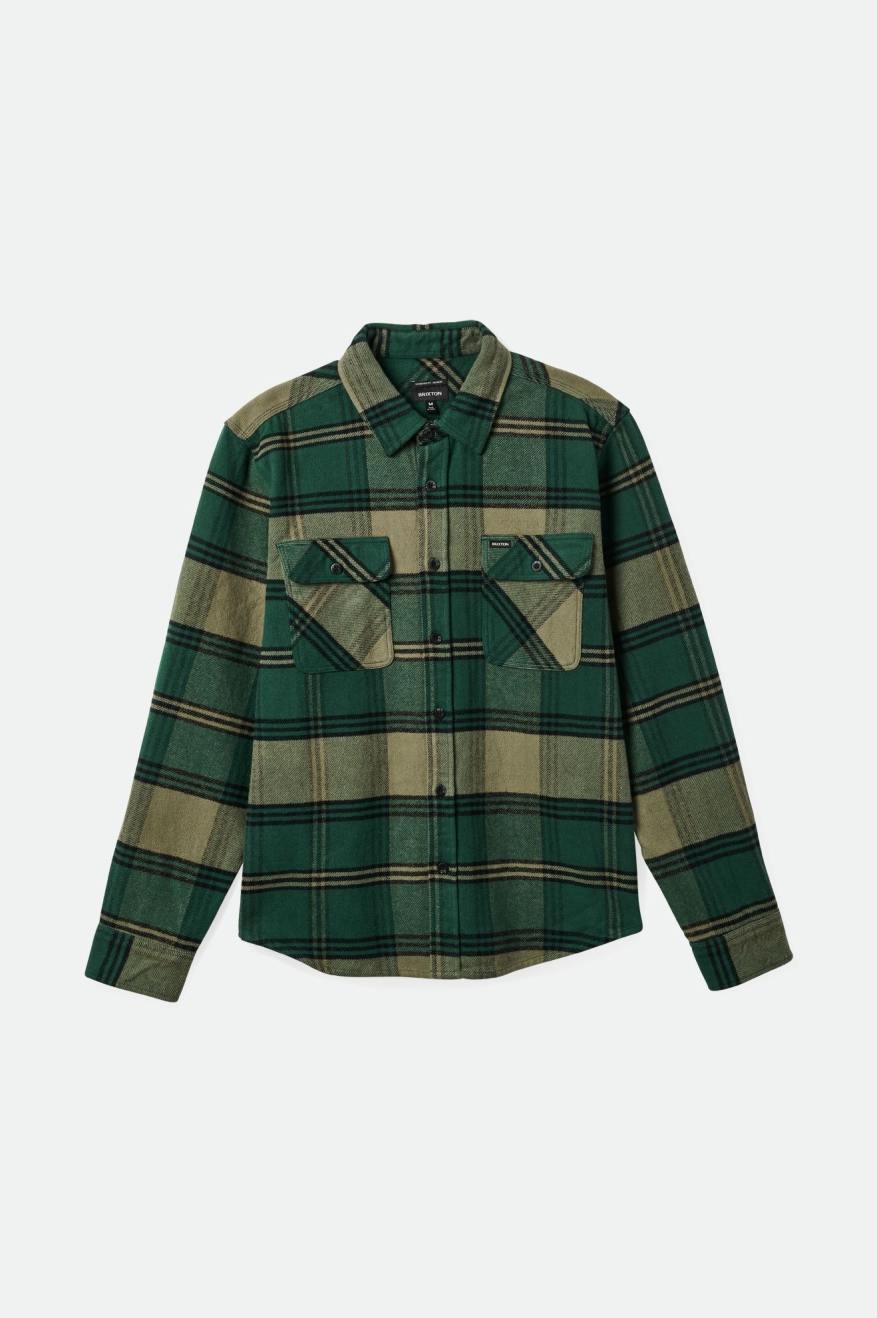 Bowery Heavyweight Flannel - Pine Needle/Olive Surplus