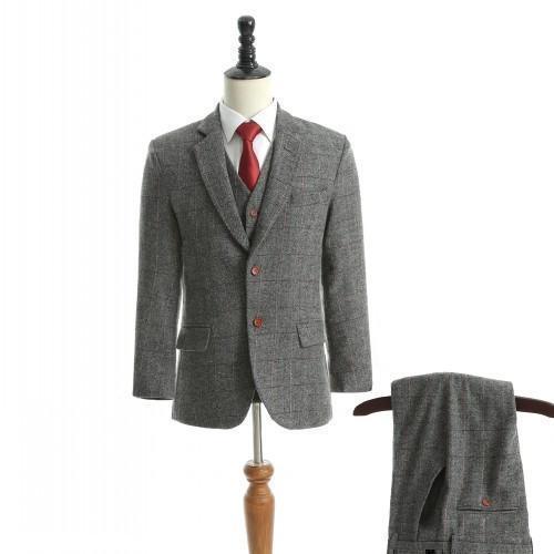 Bromley Plaid Three Piece Tweed Suit