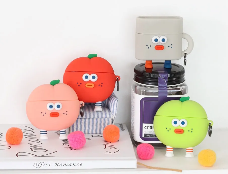 Brunch Brother Cute Fruits Mugs Characters Airpod3 Cases Headset Headphone Accessories Silicone Keyring Accessory Protect Apple 