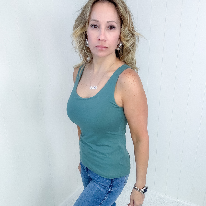 Casual But Cool Butter Soft Tank in Tidewater Teal