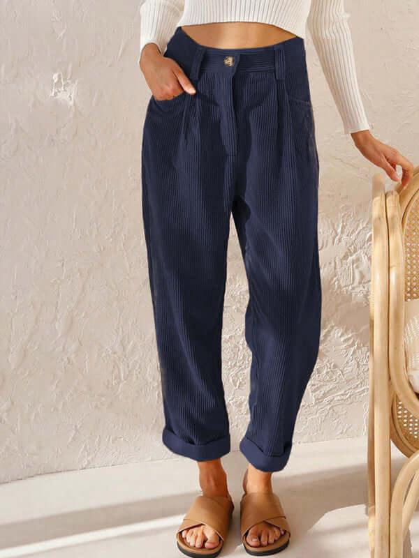 Corduroy Loose Straight Women Pants