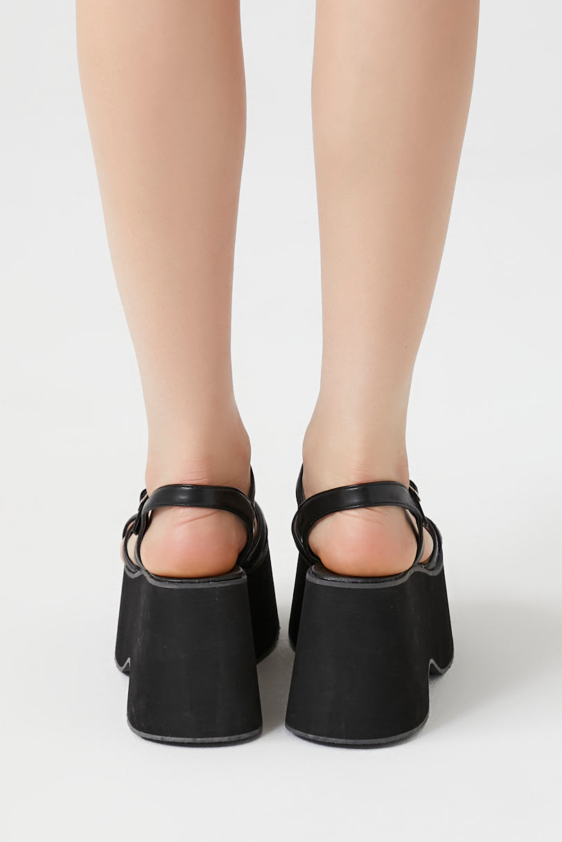 Crisscross Flatform Wedges