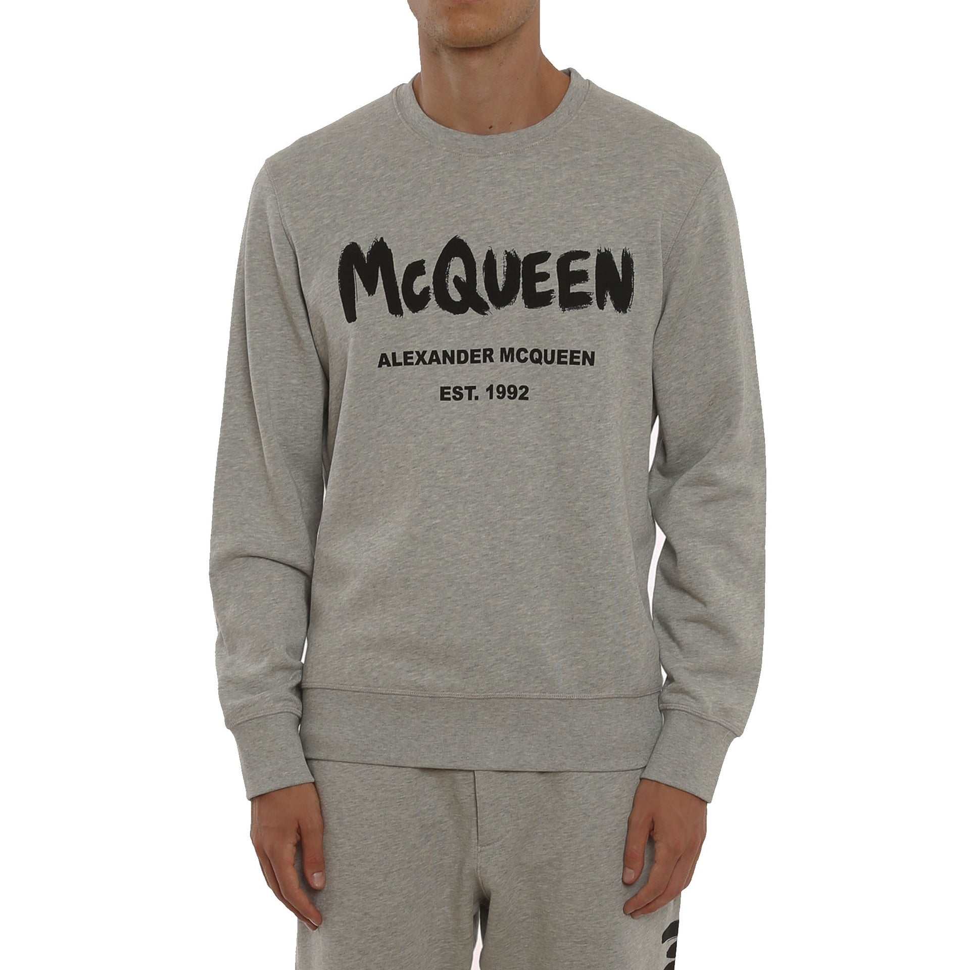 Felpa con logo stampato Alexander Mcqueen