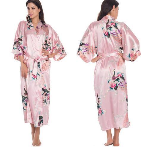 Floral Silk Kimono Nightgown