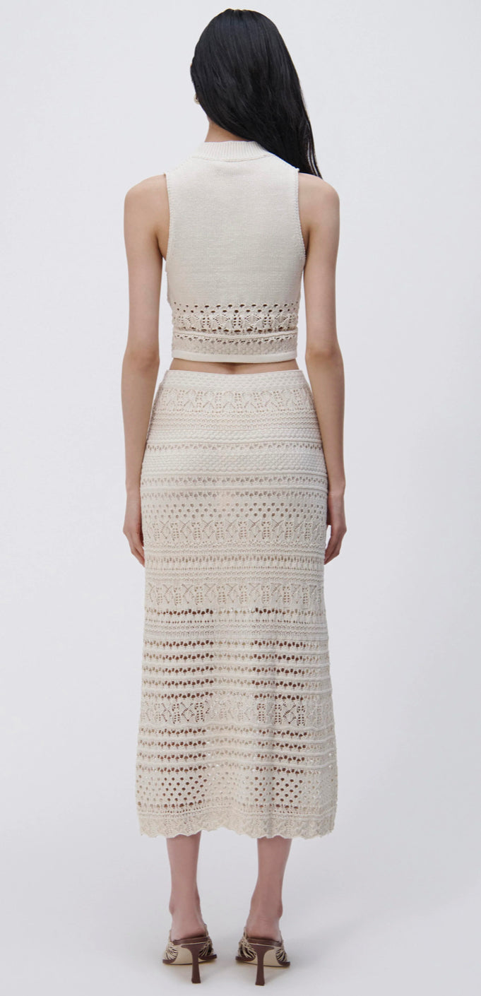 Jonathan Simkhai - Clarita Macrame Tank - Cream