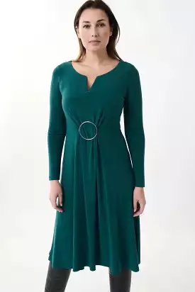 Joseph Ribkoff Circle Detail Green Dress - 223199