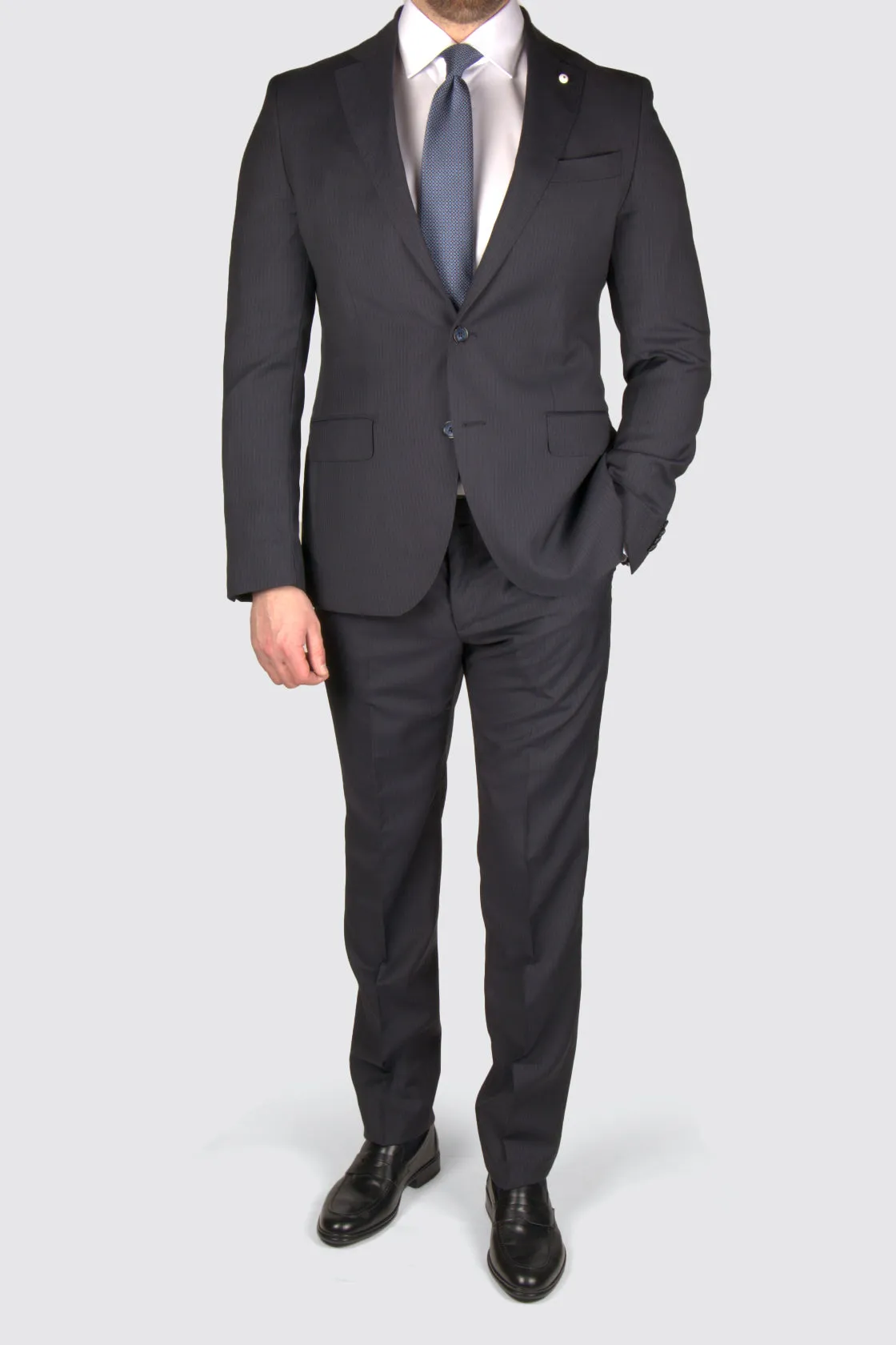 L.B.M. 1911 Wool Suit Navy/Charcoal