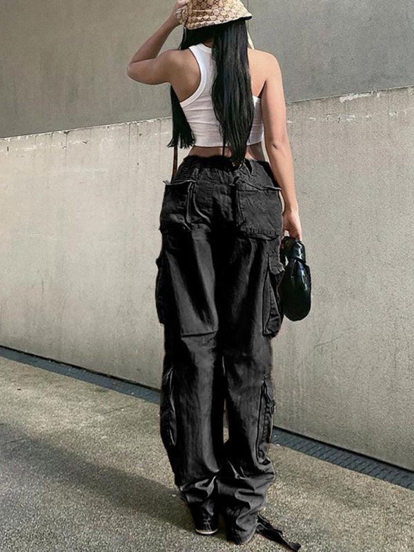 Loose Wide Leg Women Cargo Pants