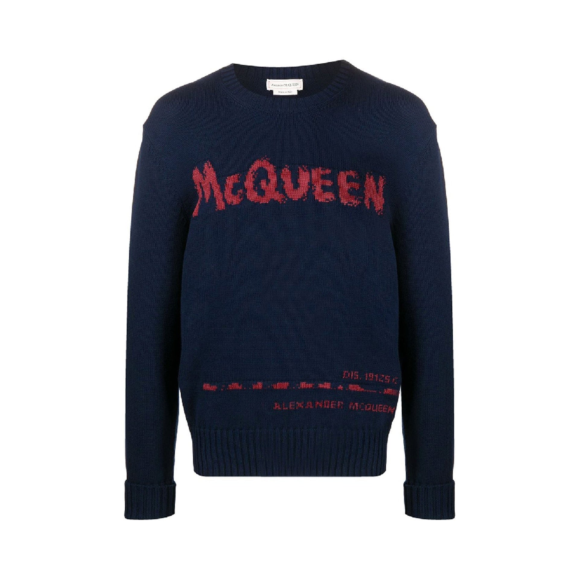 Maglione con logo Alexander Mcqueen