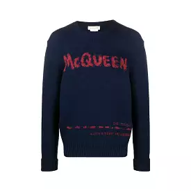 Maglione con logo Alexander Mcqueen