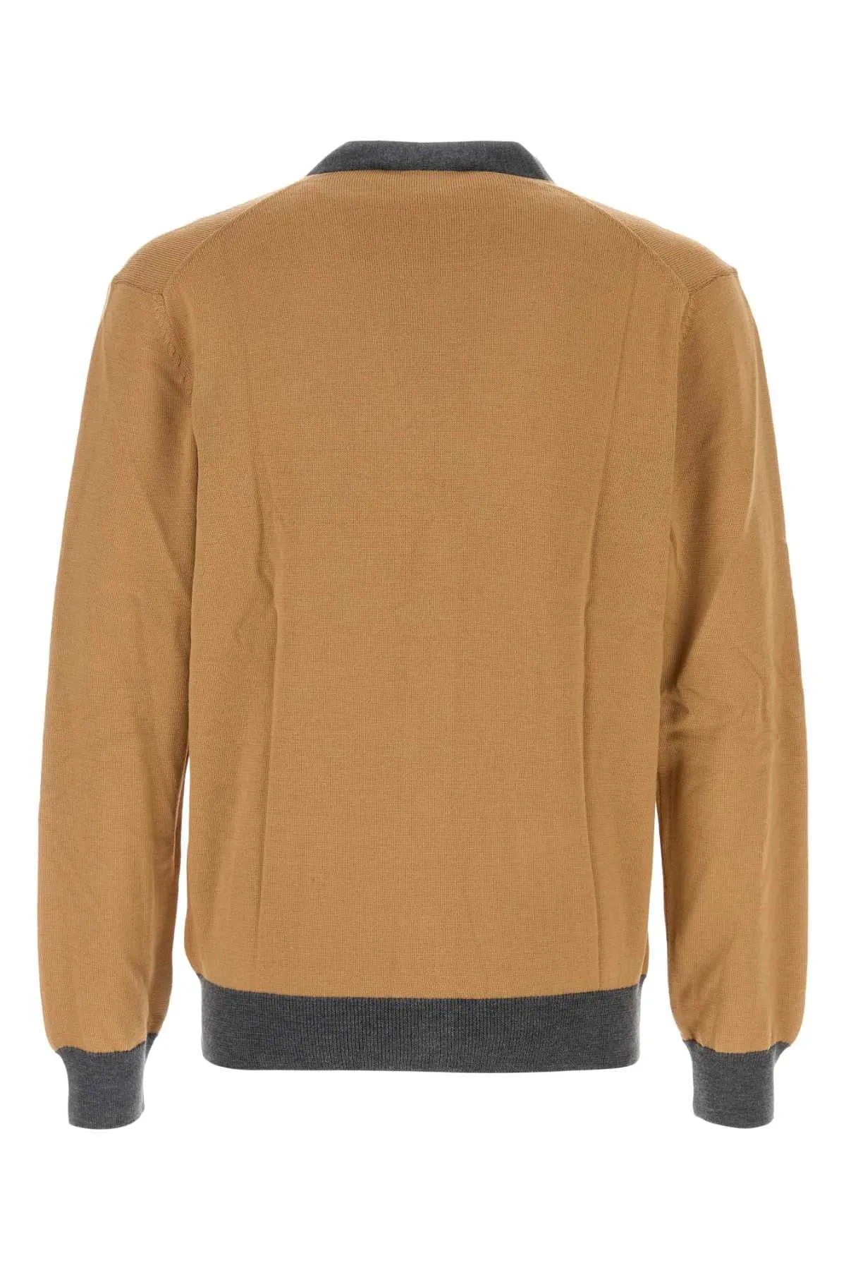 Maison Kitsune Camel Wool Cardigan