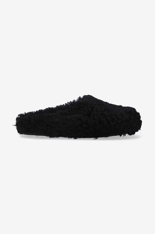 Marni wool sliders Sabot black color