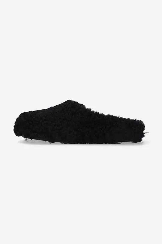 Marni wool sliders Sabot black color