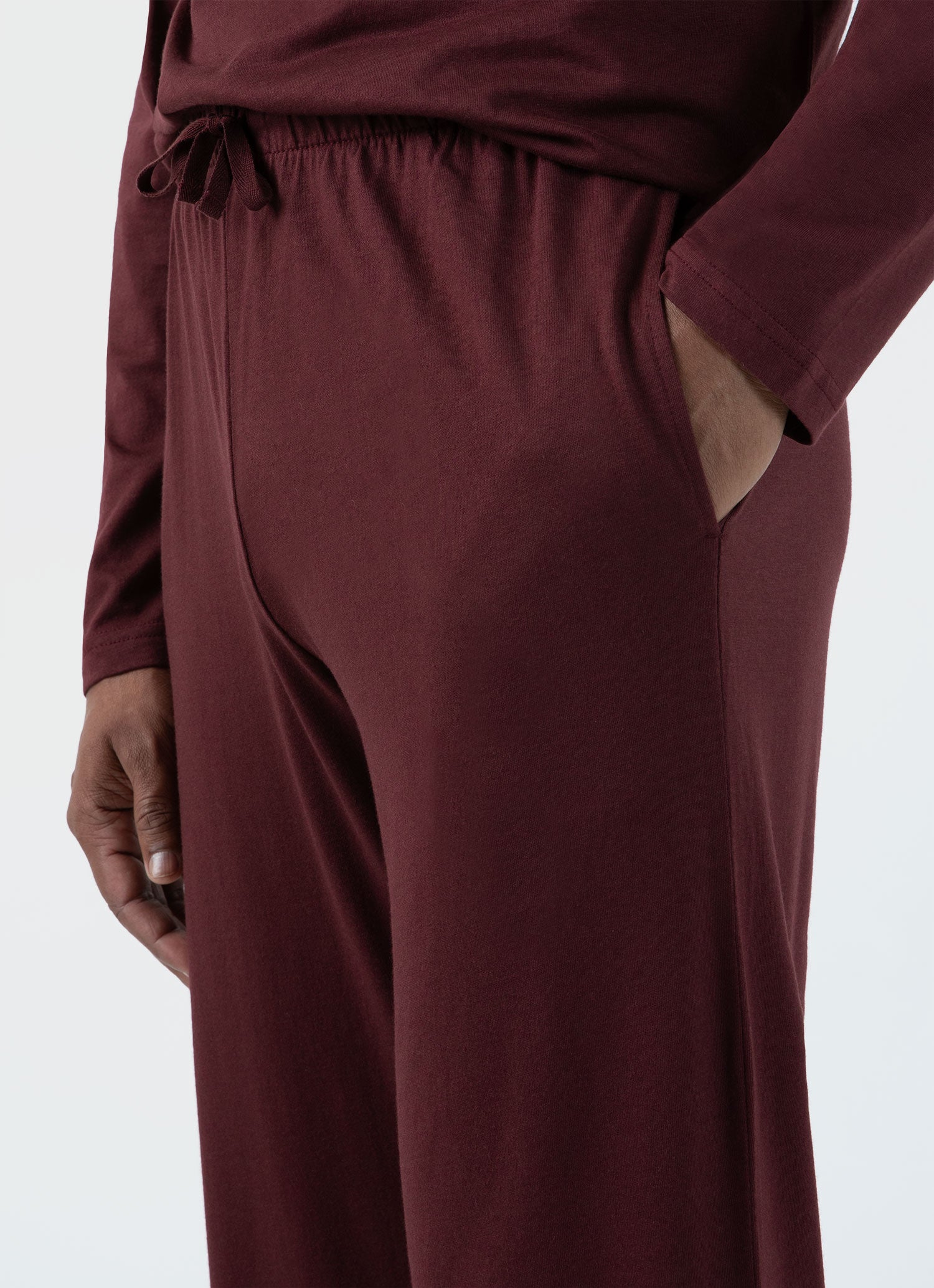 Men's Cotton Modal Lounge Pant in Maroon