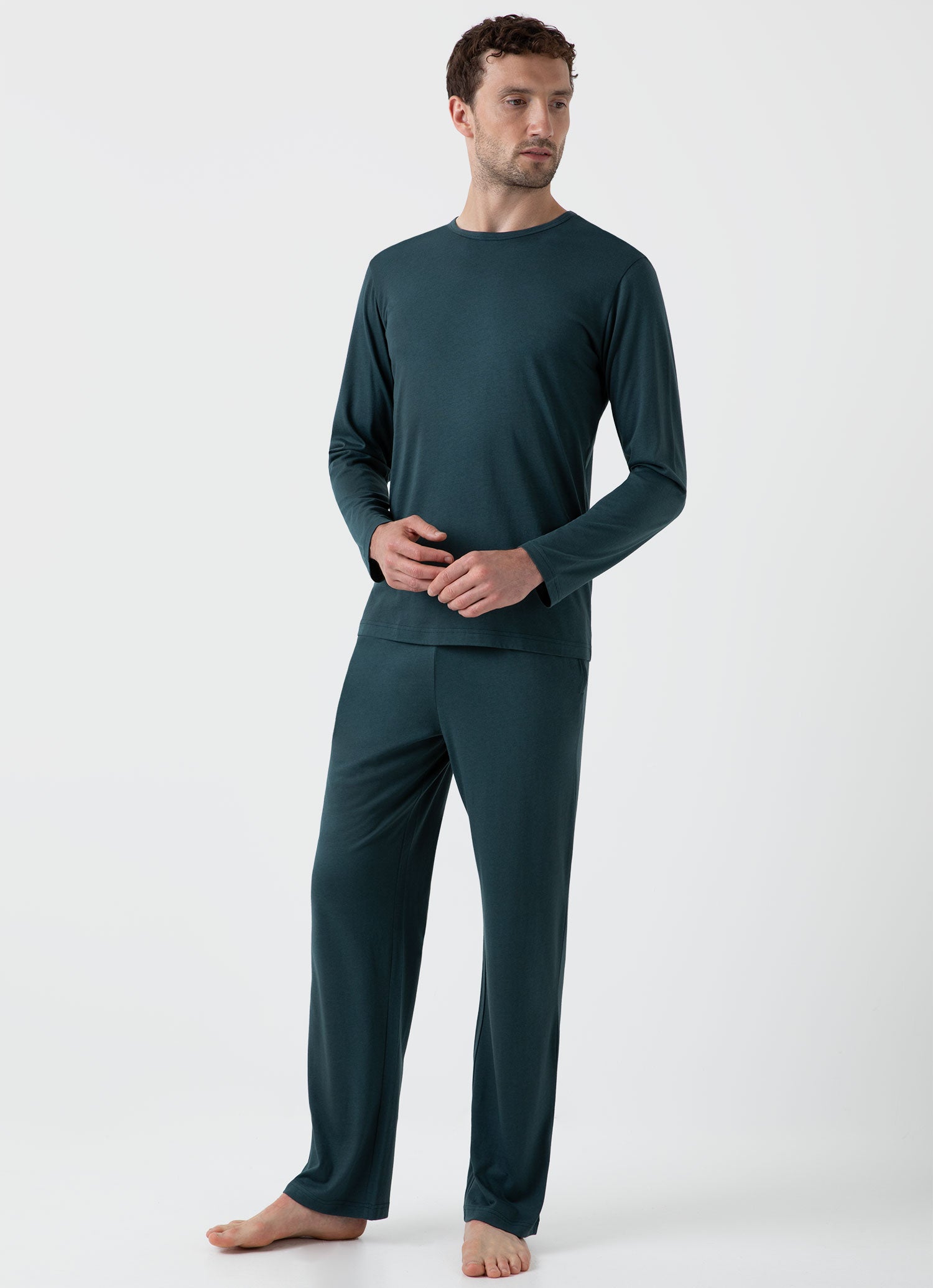 Men's Cotton Modal Lounge Pant in Peacock