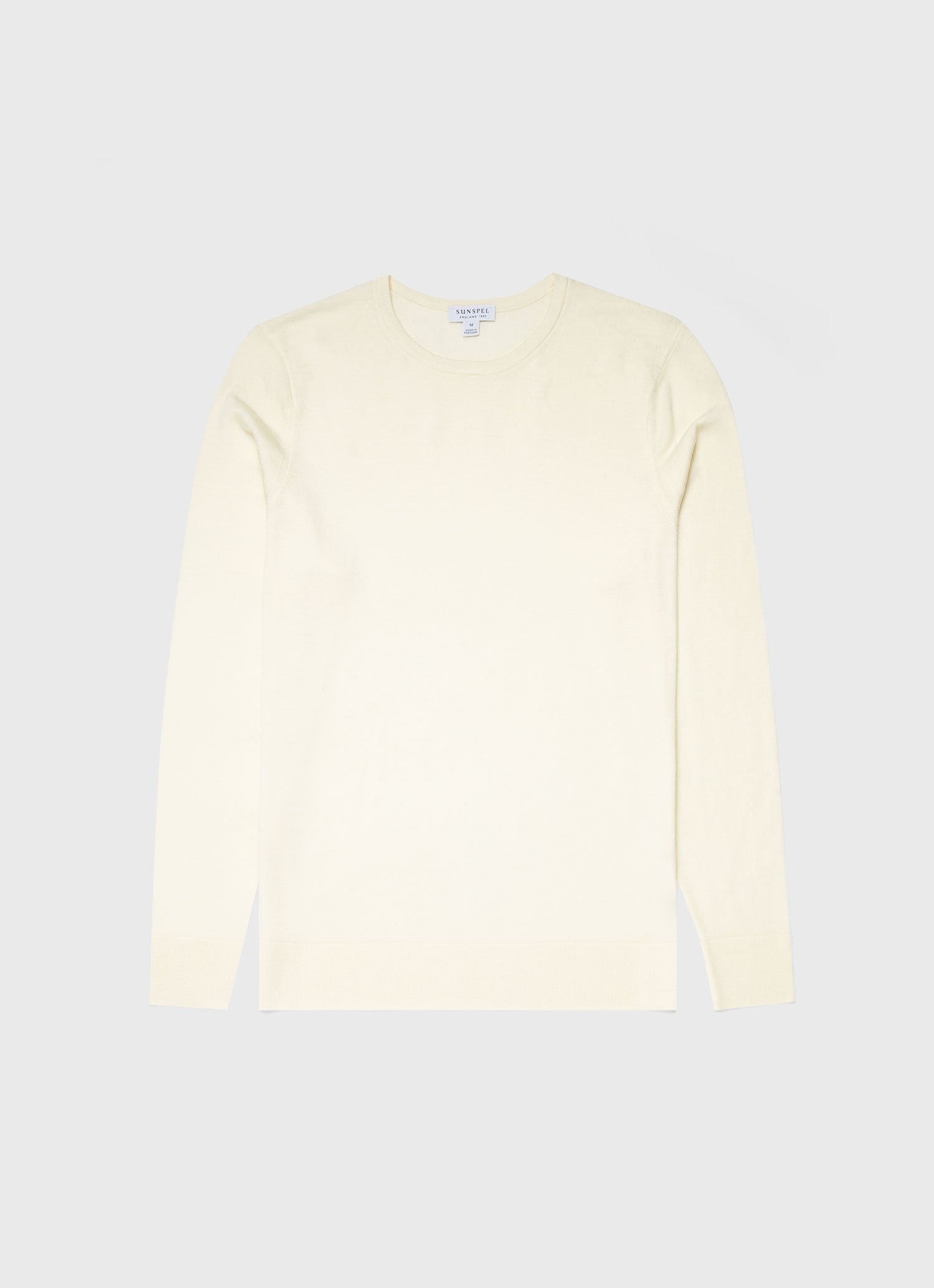 Men's Extra-Fine Merino Crew Neck in Archive White