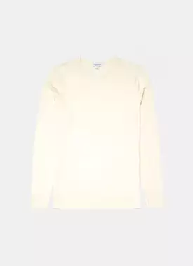 Men's Extra-Fine Merino Crew Neck in Archive White