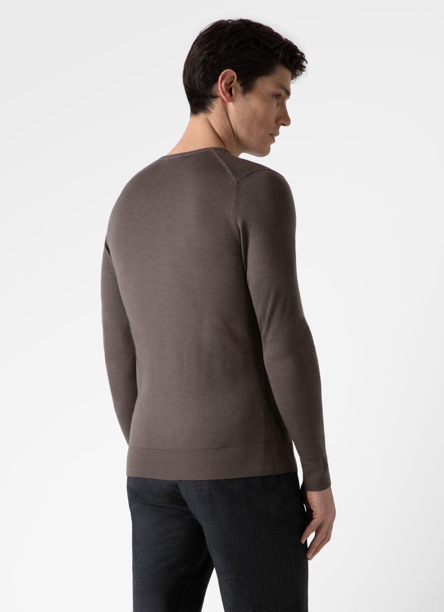 Men's Extra-Fine Merino Crew Neck in Cedar