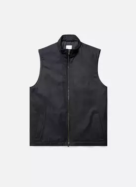 Men's Insulated Wool Gilet in Charcoal Melange