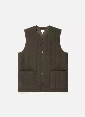 Men's Quilted Liner Gilet in Dark Olive