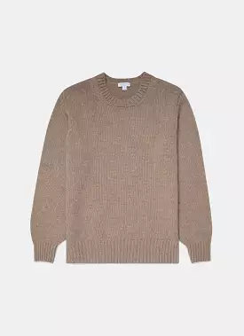 Men's Roxburgh Cashmere Jumper in Natural Brown