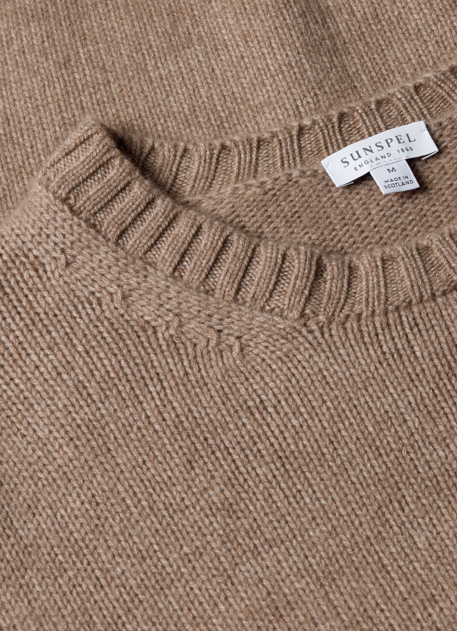 Men's Roxburgh Cashmere Jumper in Natural Brown