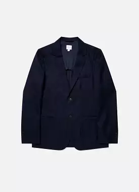 Men's Travel Wool Blazer in Navy