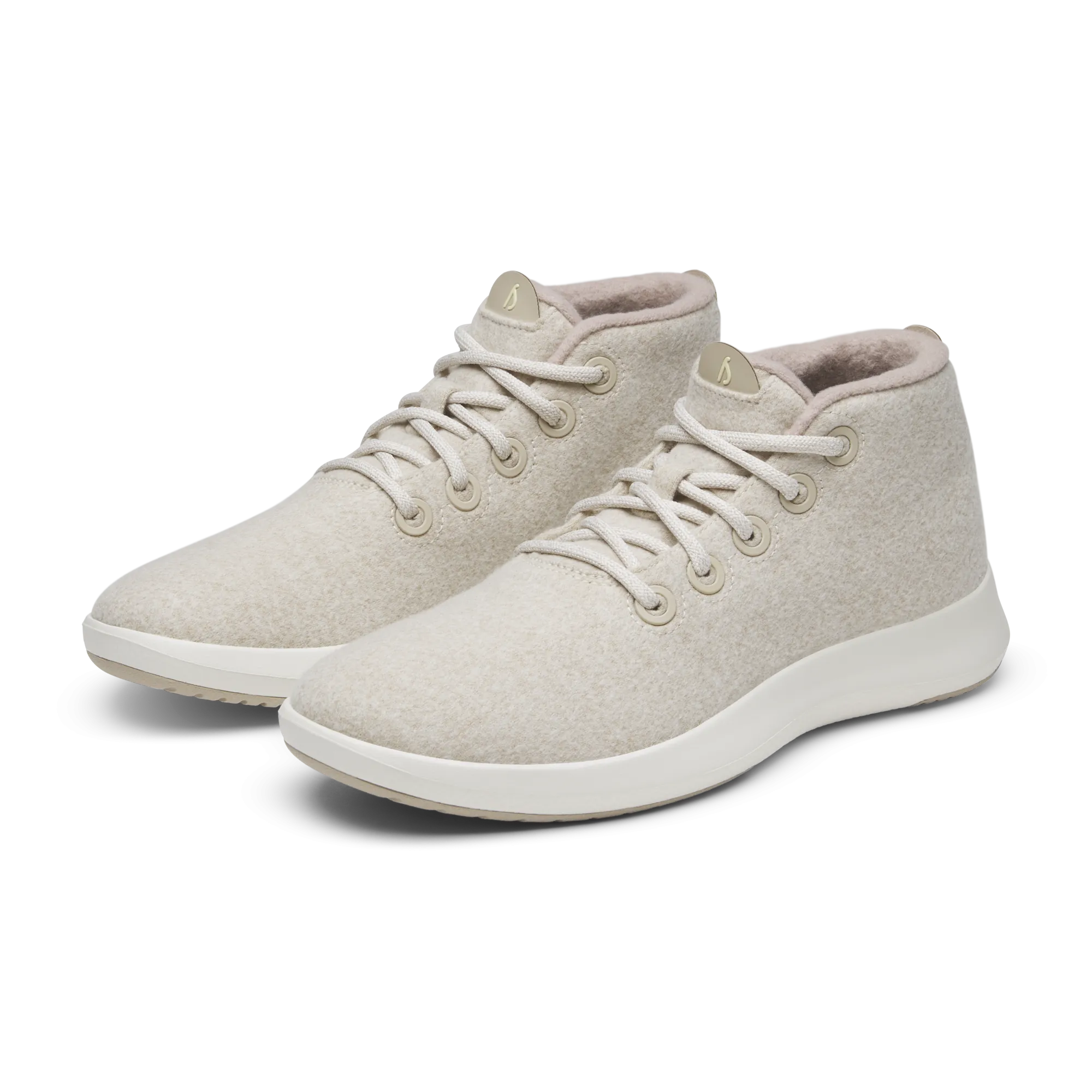 Men's Wool Runner-up Mizzles - Stony Cream (Natural White Sole)