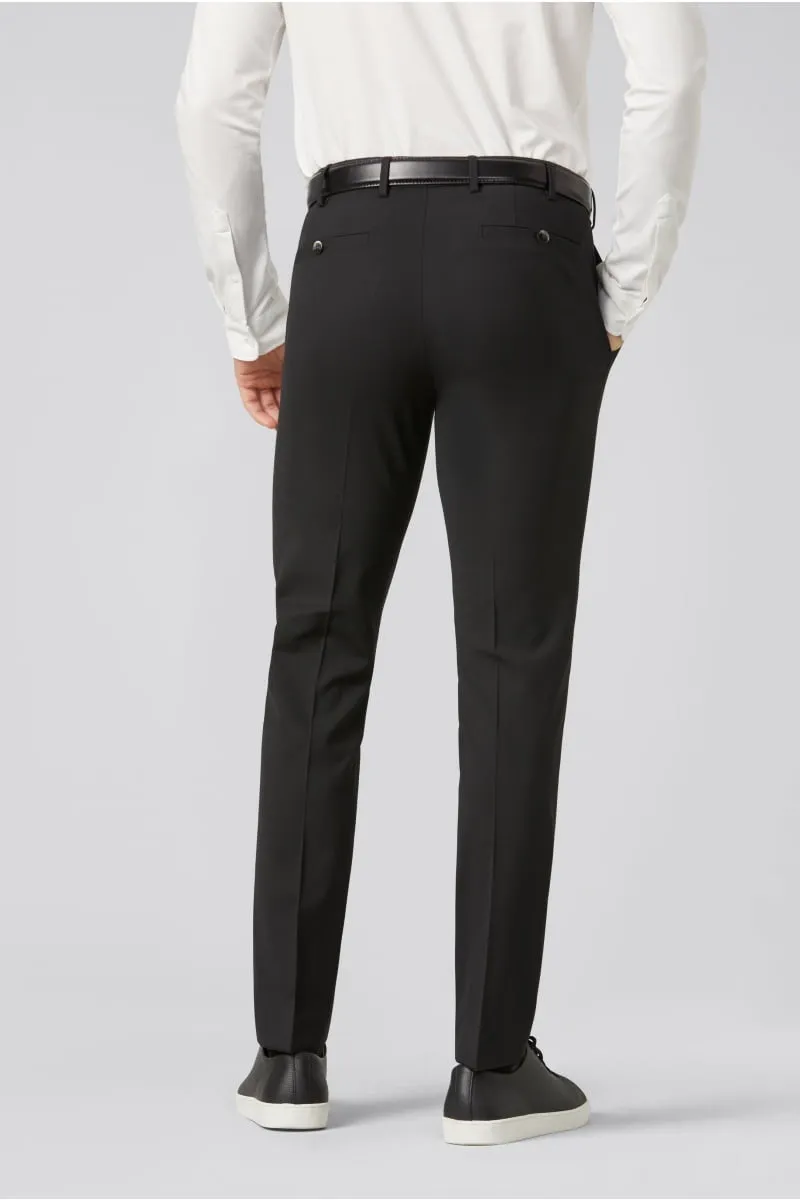 Meyer Roma Wash Wool Mix Trouser Black