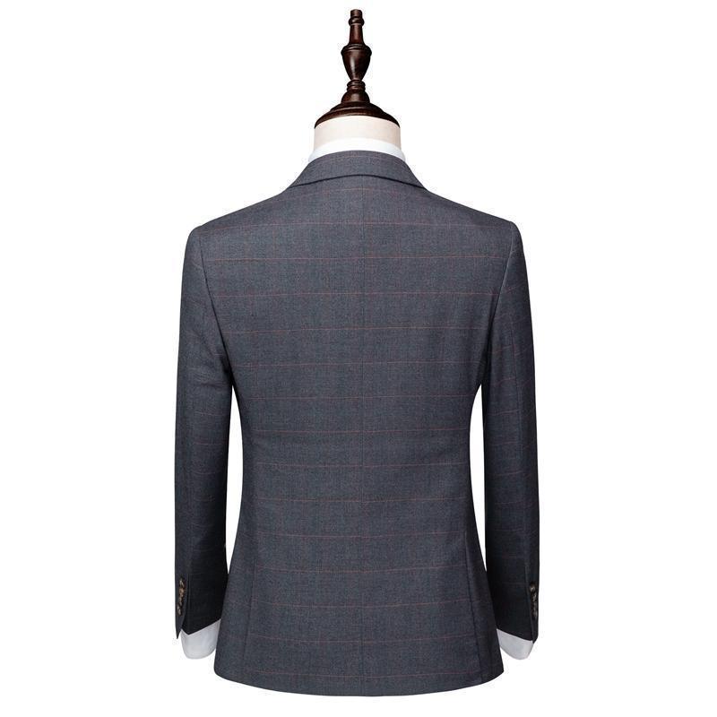 Never Late Plaid Double Breast Suit