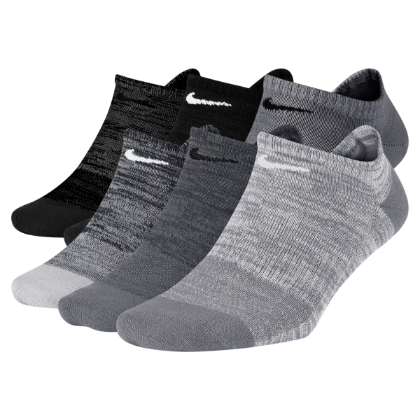 Nike - Accessories - Everyday Ankle Socks (6Pk) - Black/Grey