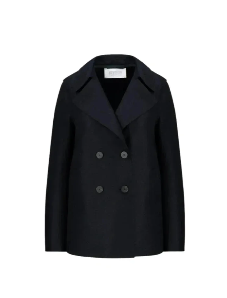 Peacoat pressed wool, black