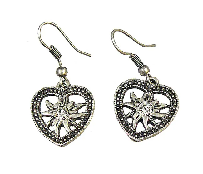 Pewter Edelweiss Earrings