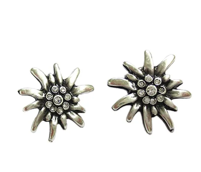 Pewter Edelweiss Earrings