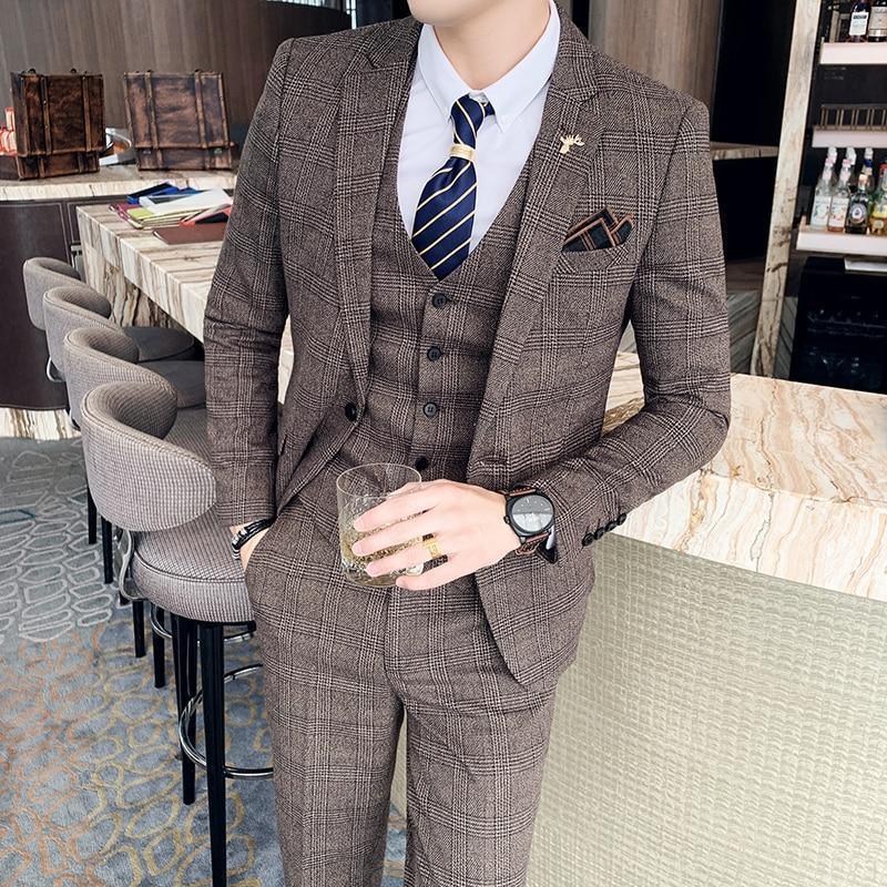 Plaid Three Piece Suit