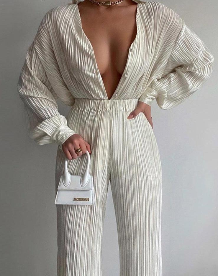 Pleated Oversized Outfit Set