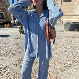 Pleated Oversized Outfit Set