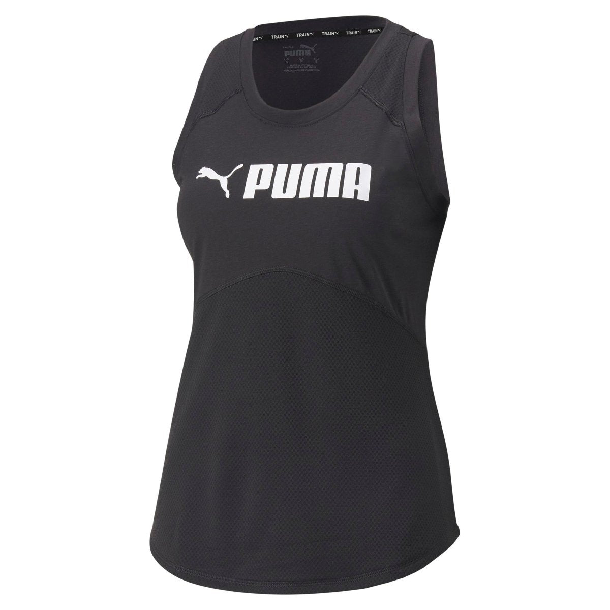 PUMA WOMEN'S FIT LOGO TRAINING BLACK SINGLET