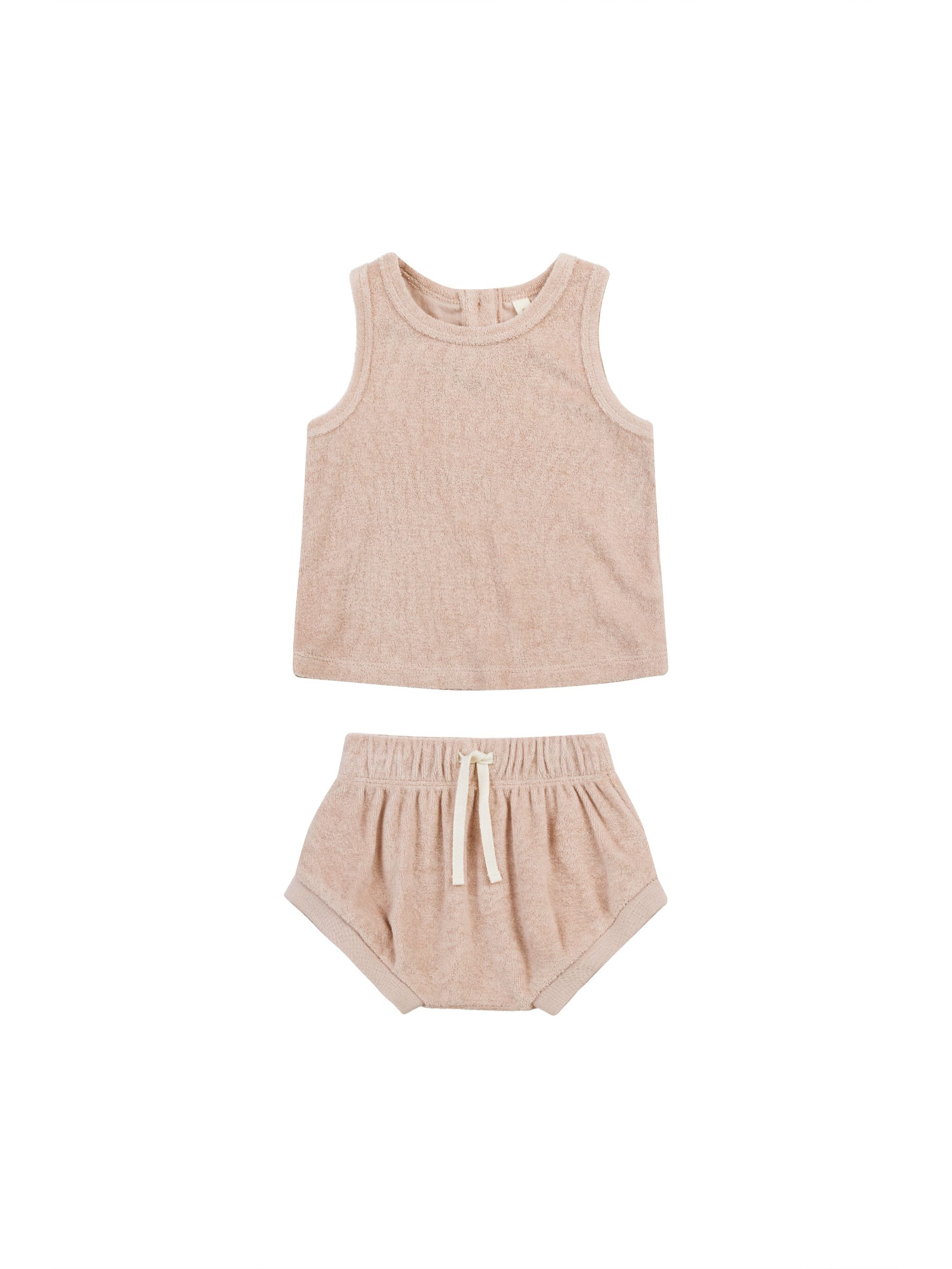 Quincy Mae - Blush Terry Tank + Short Set