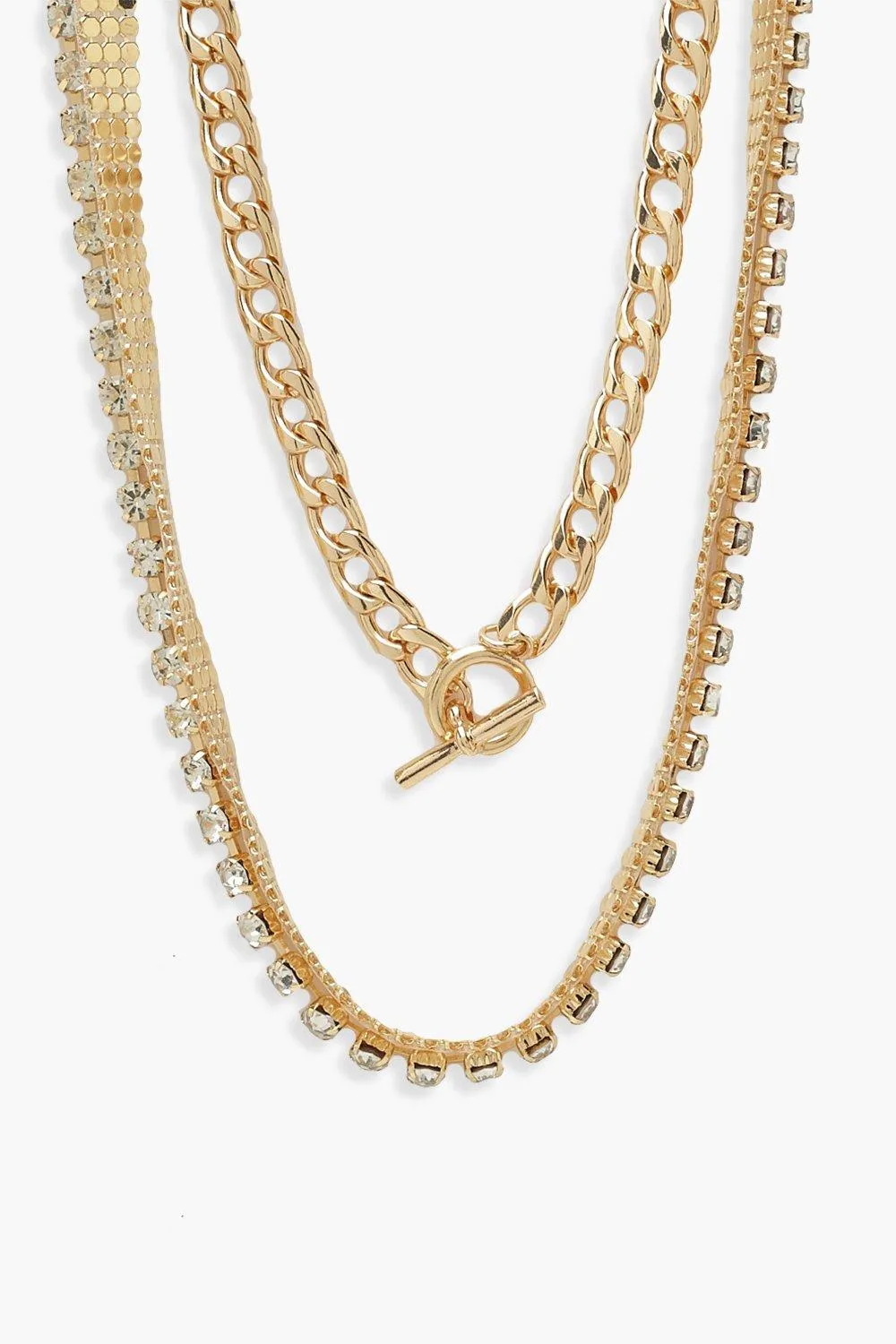 Rhinestone Layering Necklaces