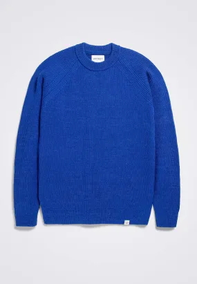 Roald Cotton Wool Jumper - Cobalt Blue